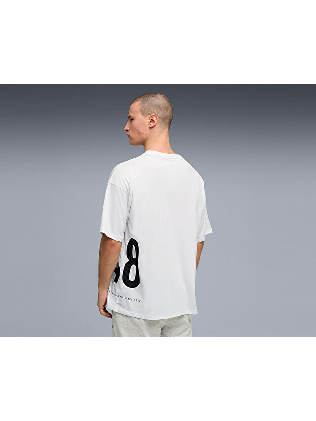 M Graphic Oversized Tee Erkek Antrenman Tişörtü 52852802 Beyaz-3
