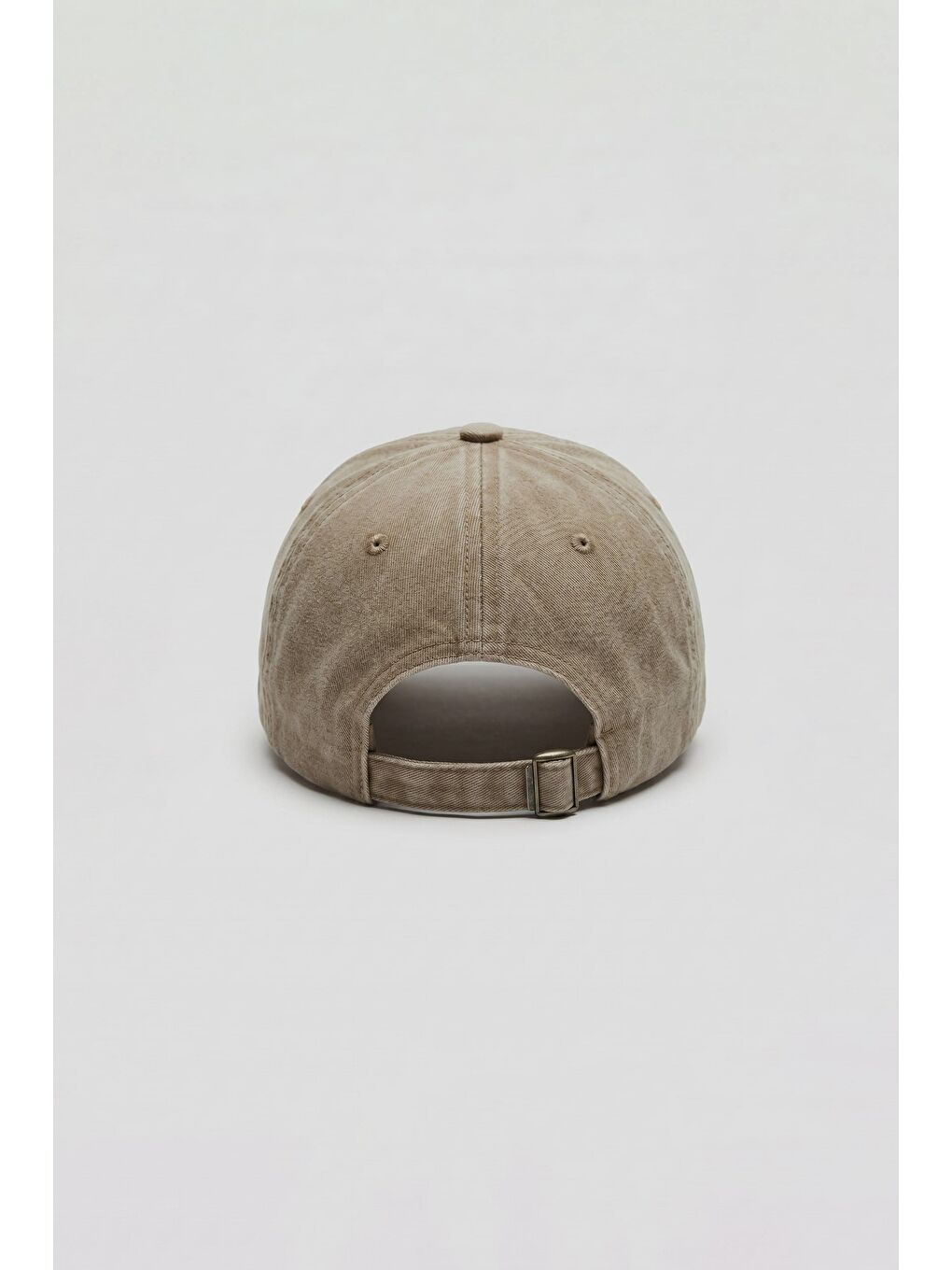 Erkek Dallas Yıldız Nakışlı Yıkamalı Beyzbol Şapka Bej-2