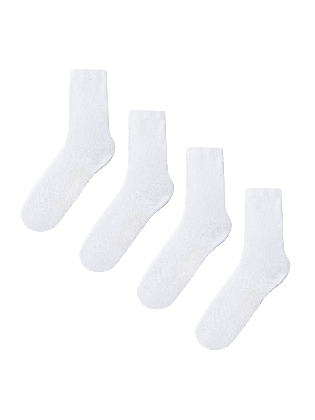 Kadın 2'Li Paket Basic Soket Çorap Beyaz