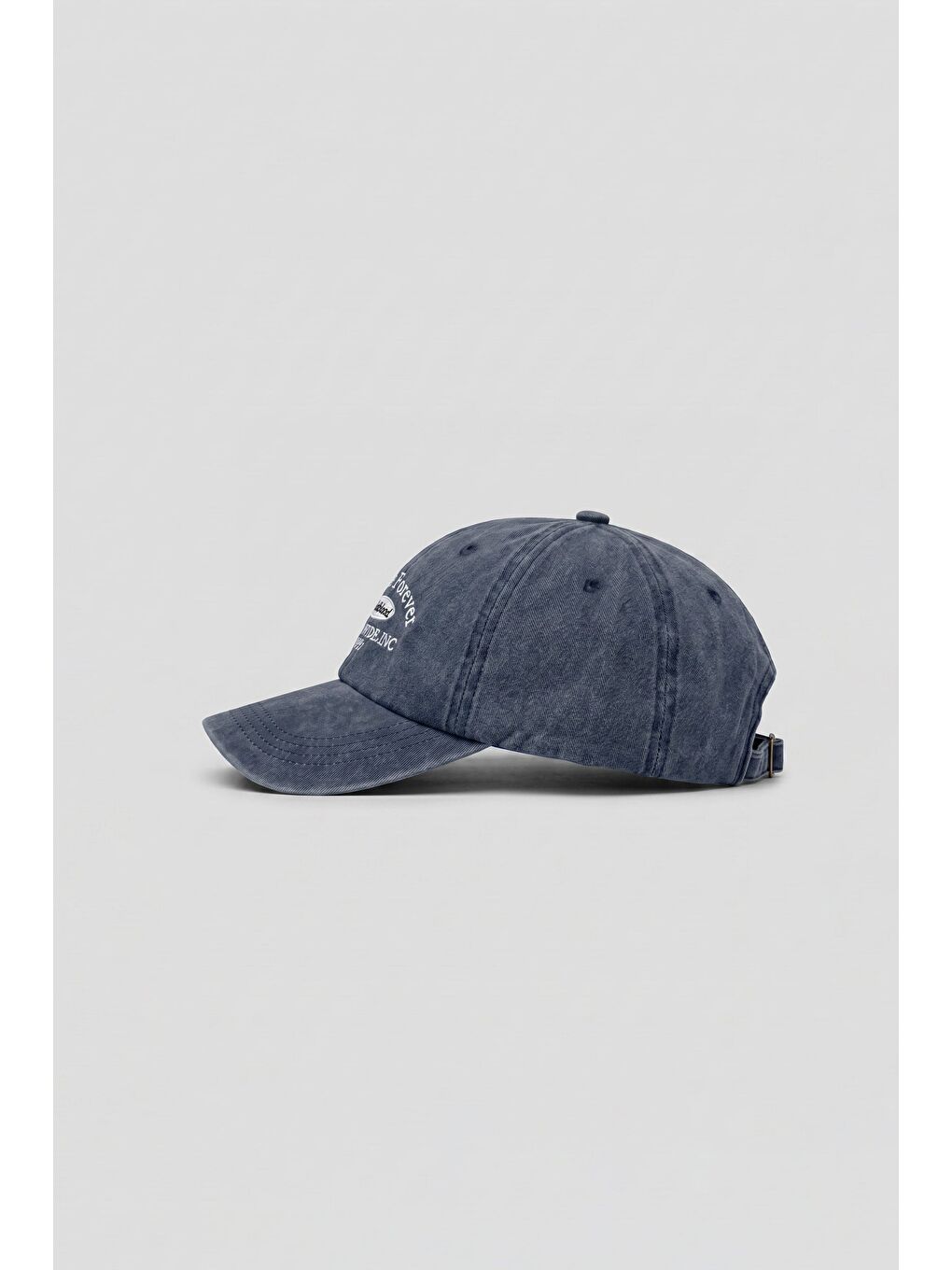 Erkek Street Nakışlı Beyzbol Şapka Lacivert-1