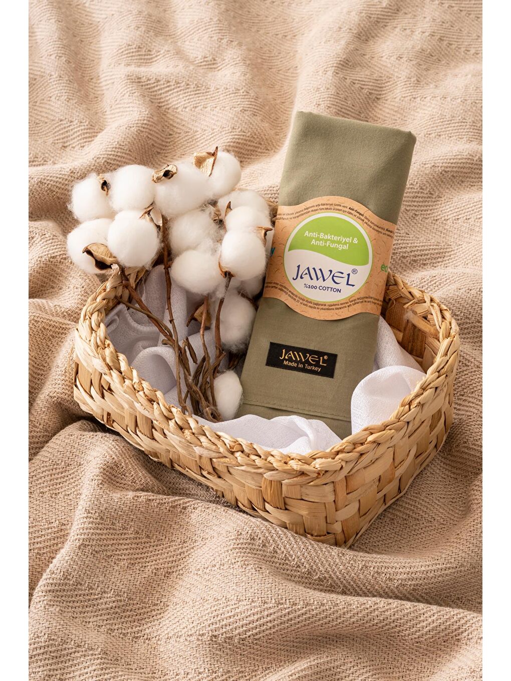 Kadın Tesettür %100 Pamuklu Vual Şal Soft Yeşil