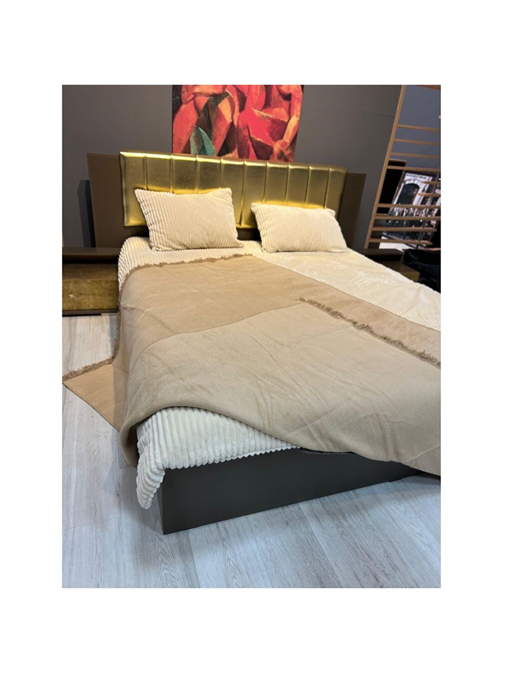 Pamuklu Battaniye 150X200 Bej BEJ-1