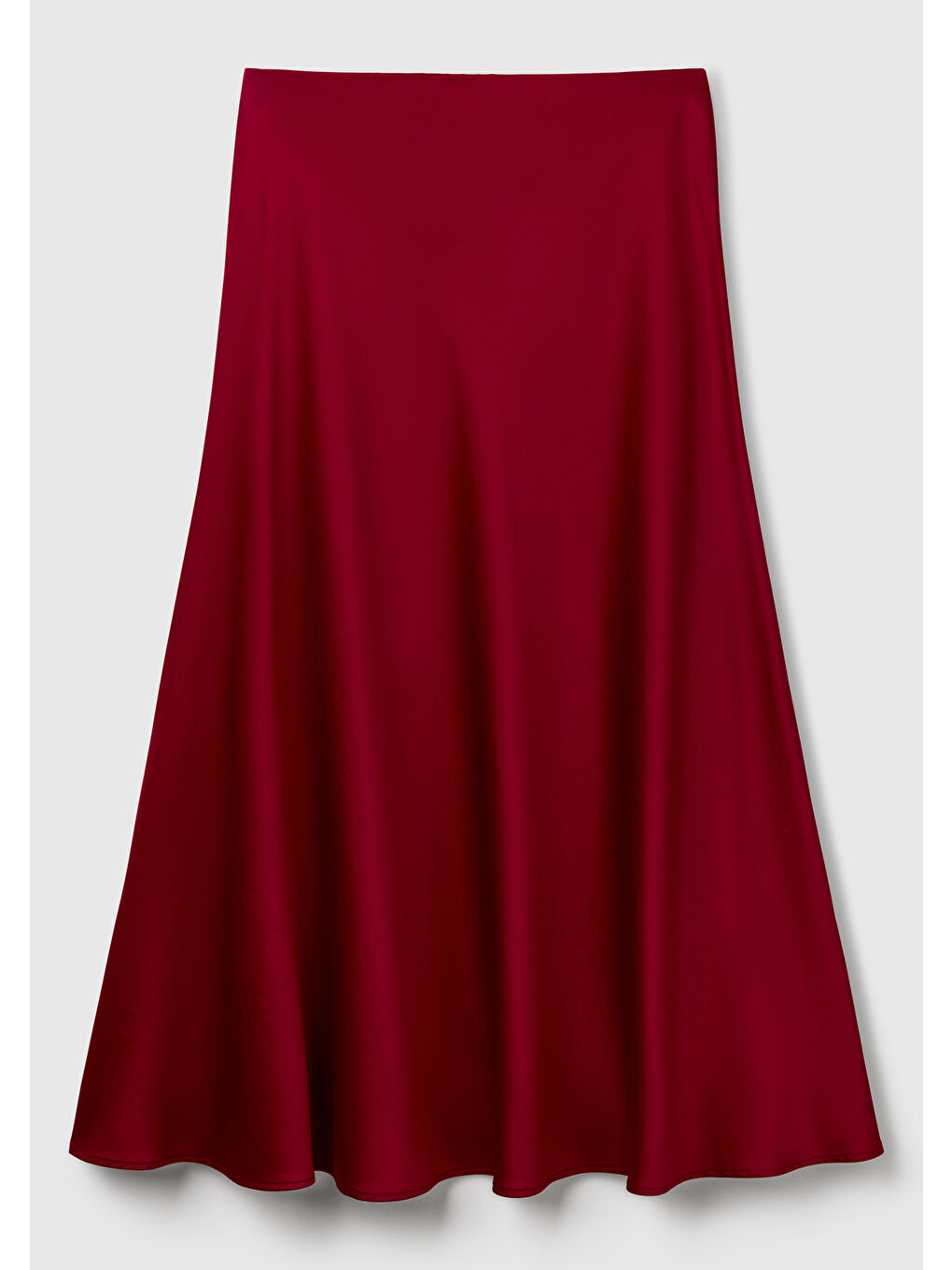 Kadın Bordo Viskoz Karışımlı Uzun Etek-1