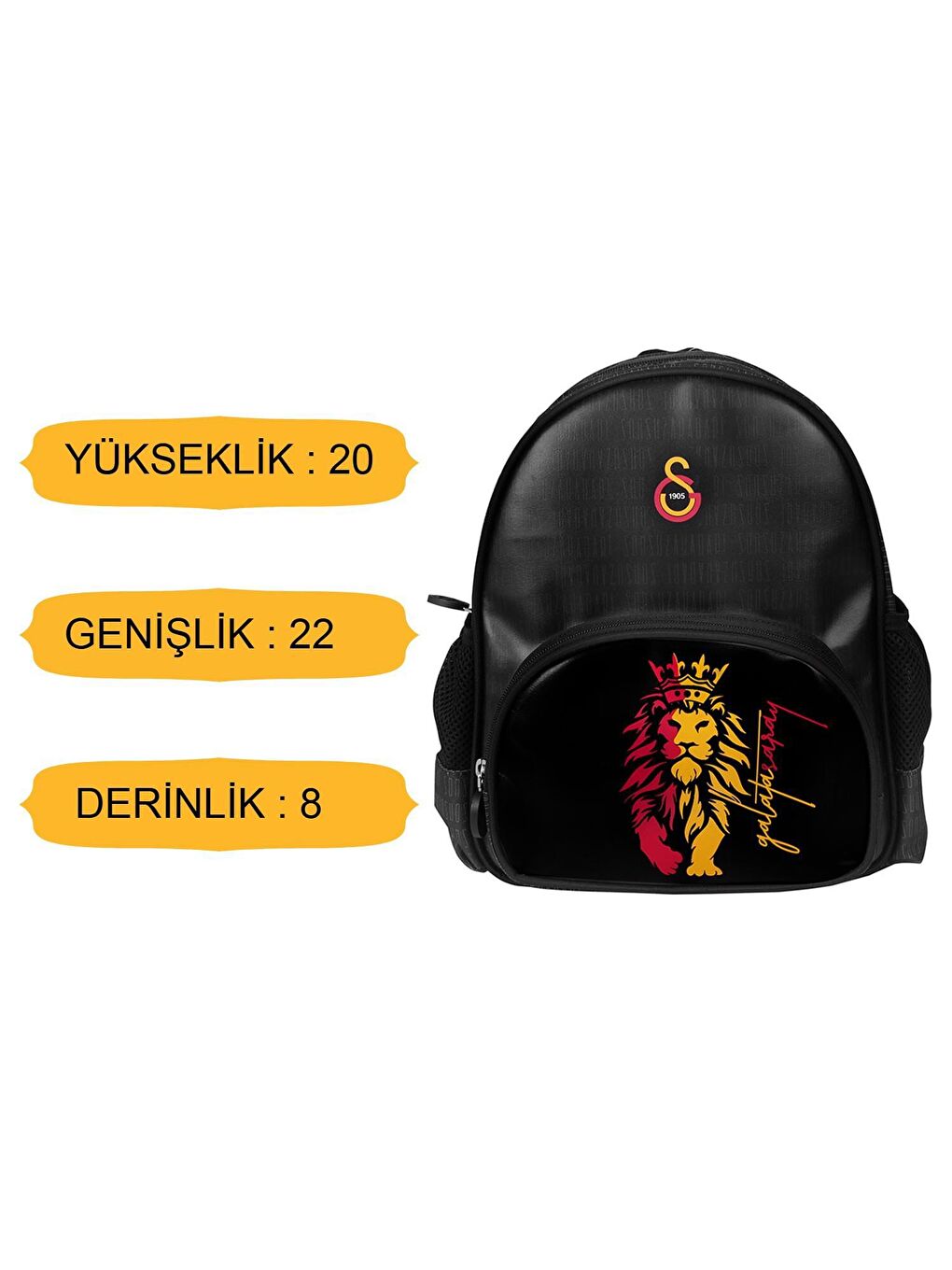 2 Bölmeli Aslan Logolu Suni Deri Anaokul Sırt Çantası+Kalemlik-4