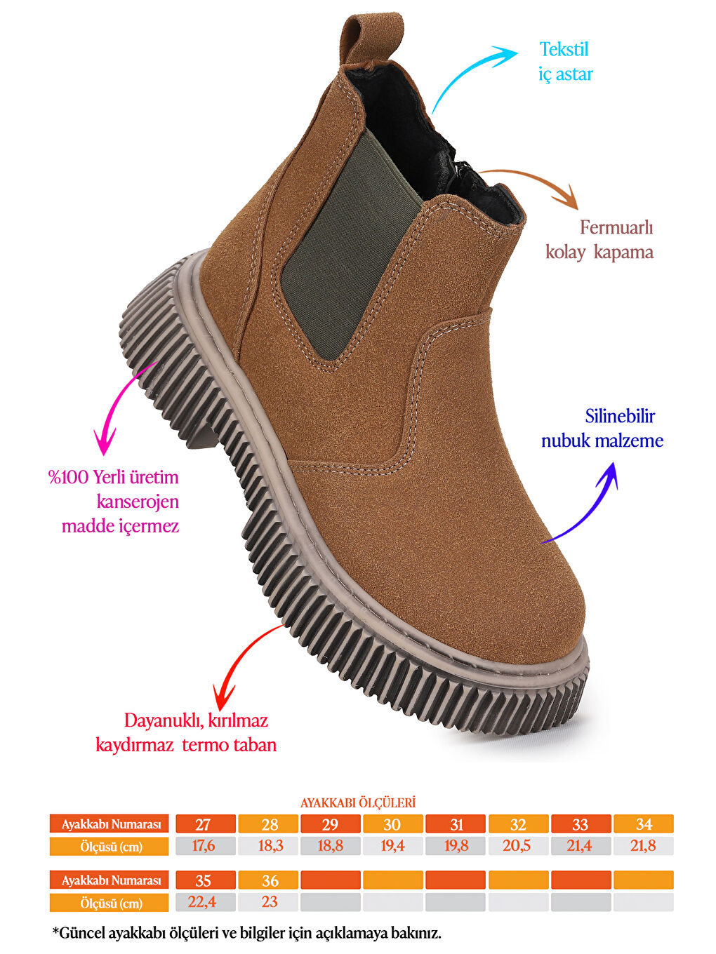 Kahverengi Penka Fermuarlı Erkek Çocuk Günlük Bot Ayakkabı-1