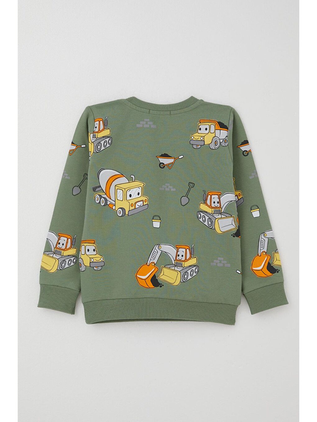 Erkek Çocuk Eşofman Takımı Küçük Operatör Çalışkan İş Makineleri Mint Yeşili (1-4 Yaş)-3