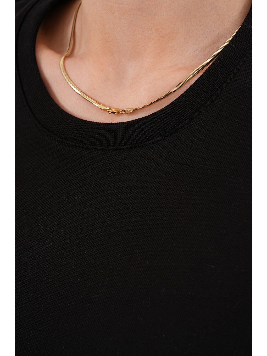 Siyah Bisiklet Yaka %100 Pamuk Hamile ve Lohusa Basic Sweatshirt-5