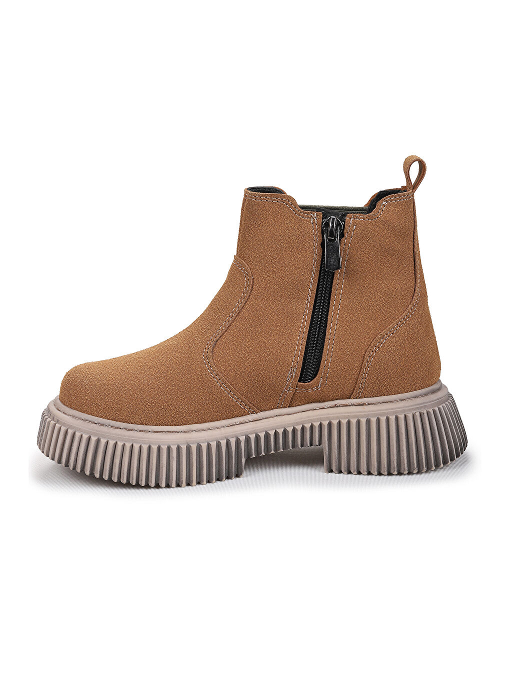 Kahverengi Penka Fermuarlı Erkek Çocuk Günlük Bot Ayakkabı-3