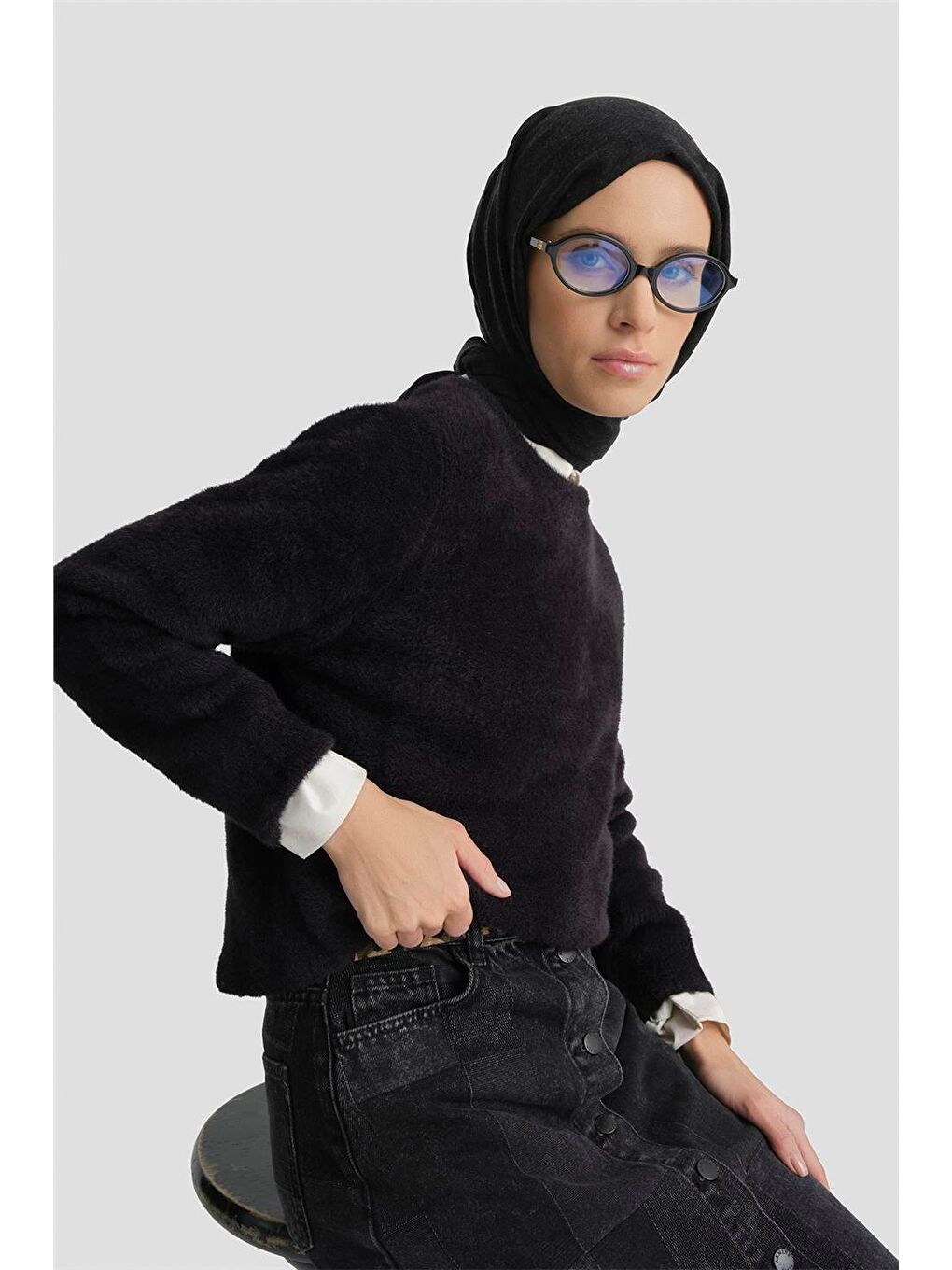 Dokulu Basic Kazak 25Kd6025 Siyah-3