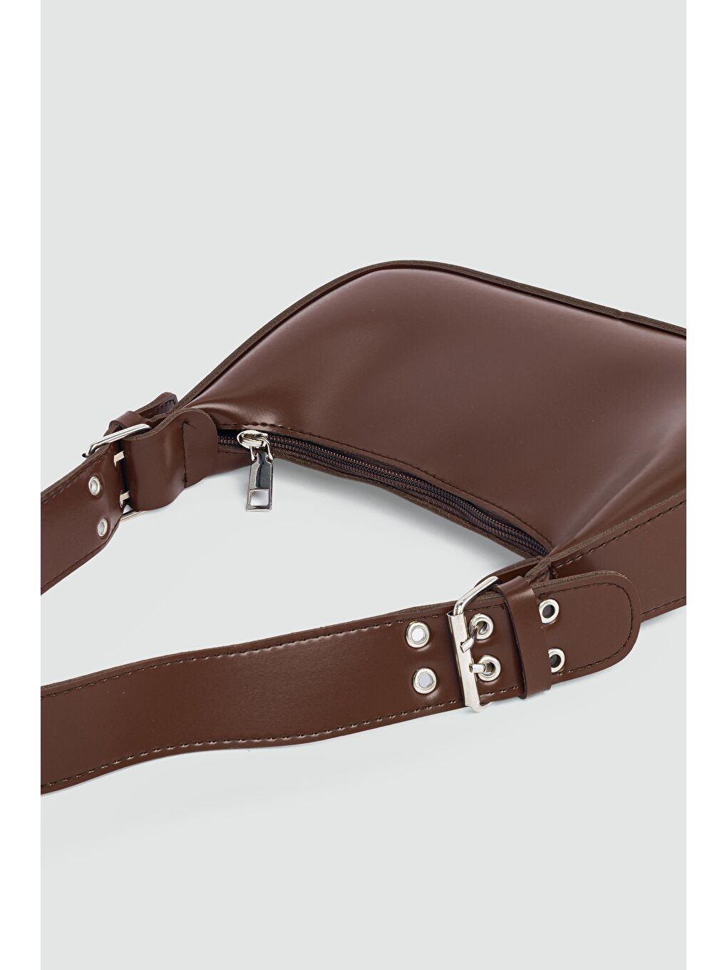 Kahverengi Muse Oval Baget Çanta Taba-3