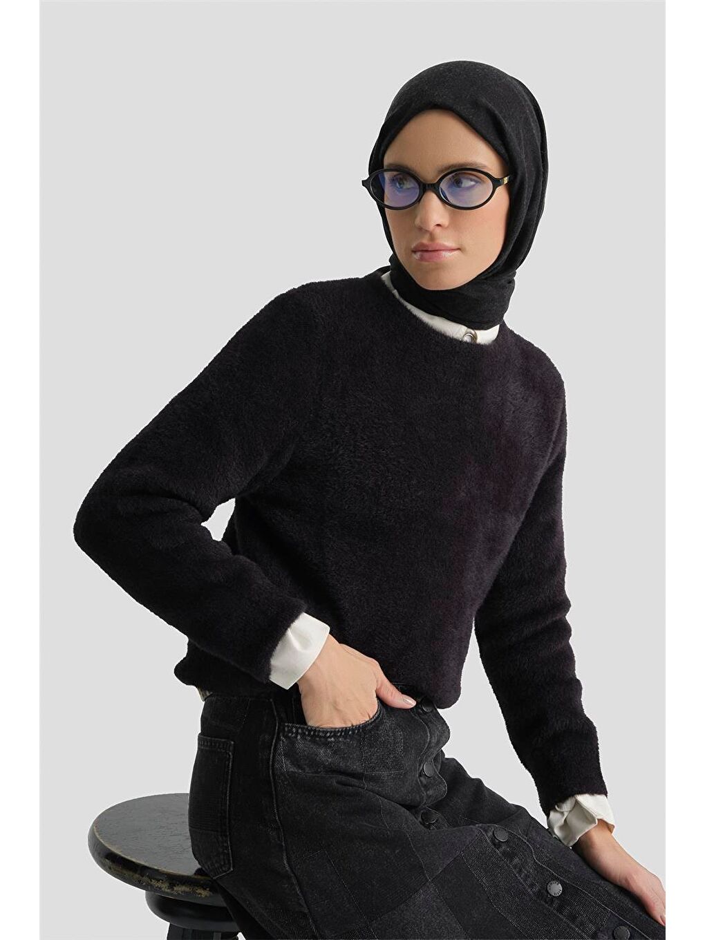 Dokulu Basic Kazak 25Kd6025 Siyah-4