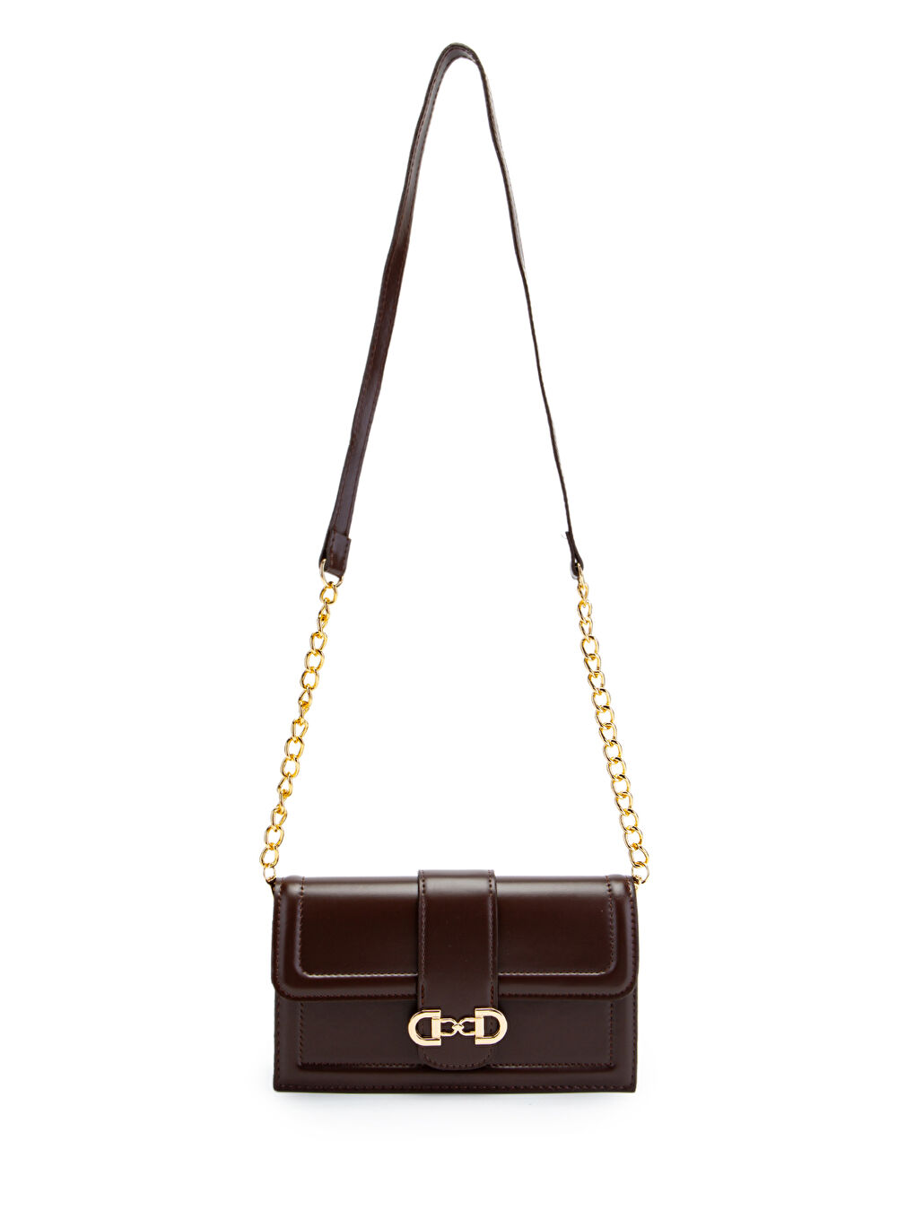 Uzun Askılı Suni Deri Kadın Çapraz Çanta Darla Kahverengi-1