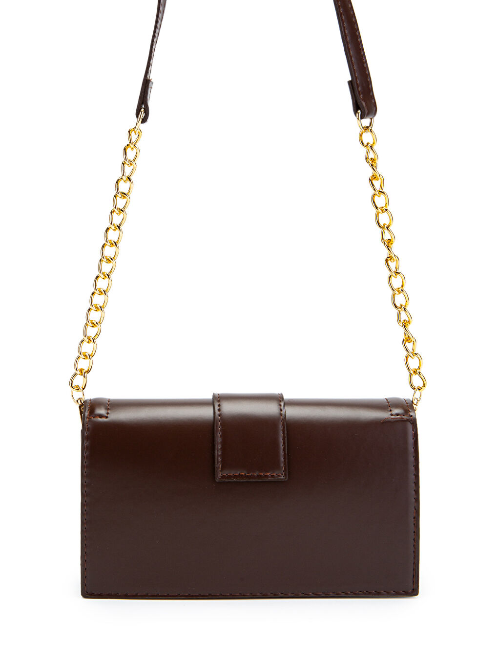 Uzun Askılı Suni Deri Kadın Çapraz Çanta Darla Kahverengi-2