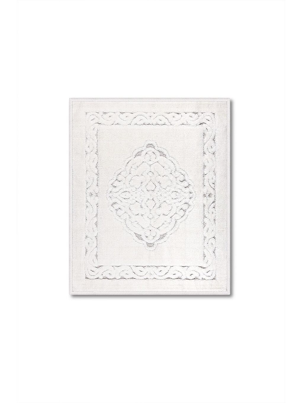 Pamukkale Doğal Pamuklu 2'li Banyo Paspas Seti 60x100+50x60 Cm - Ekru-2