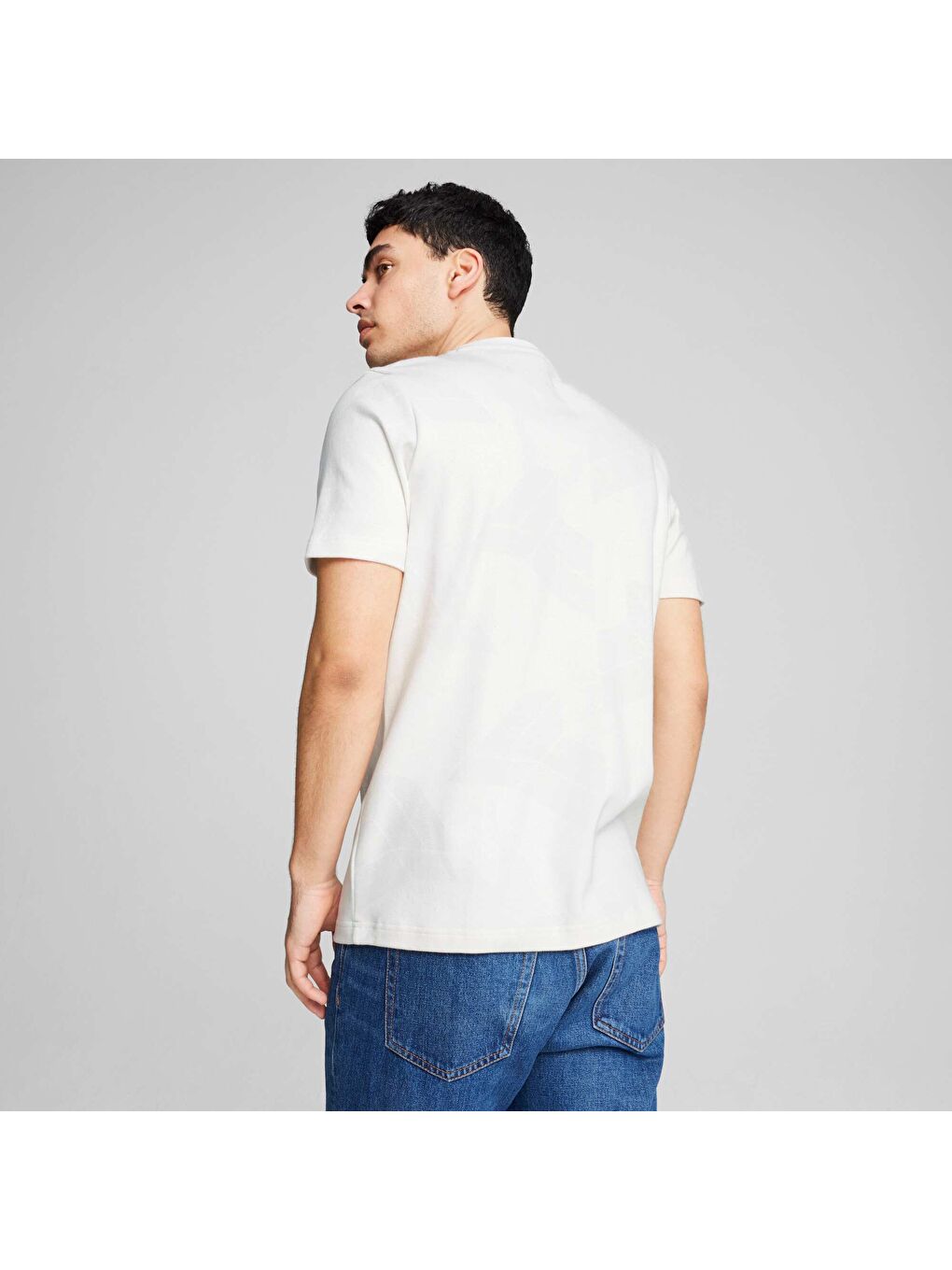 Beyaz BMW M Motorsport Erkek Jacquard Tişört-3