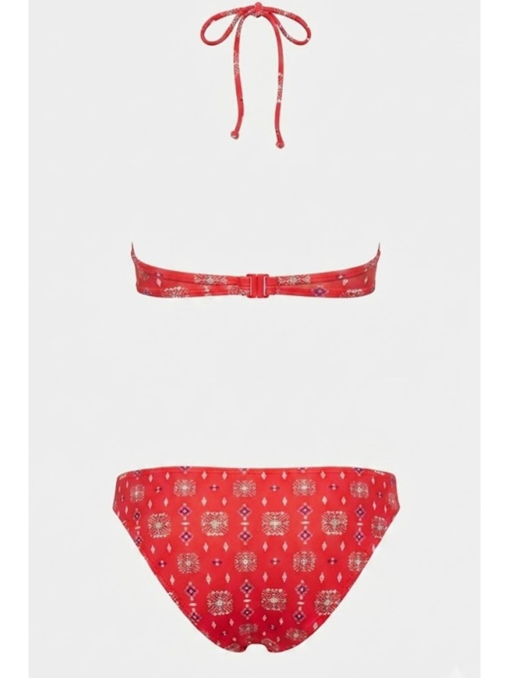 Boyundan Bağlı Üçgen Bikini Takım 3230 Kırmızı-1