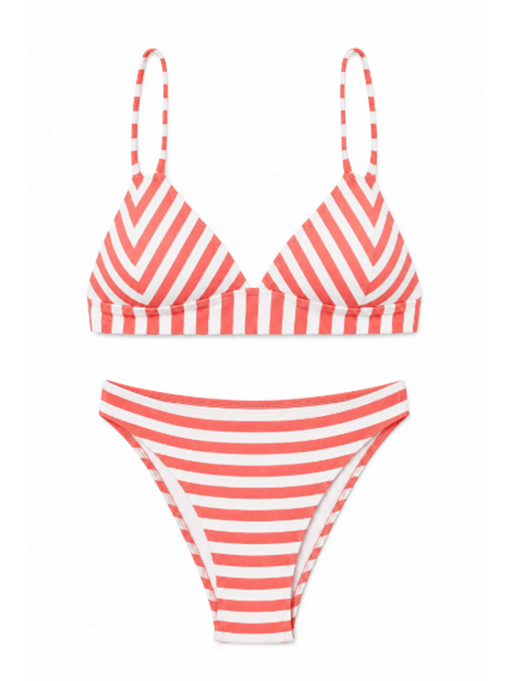 Üçgen Bikini Takım 3284 Beyaz/oranj