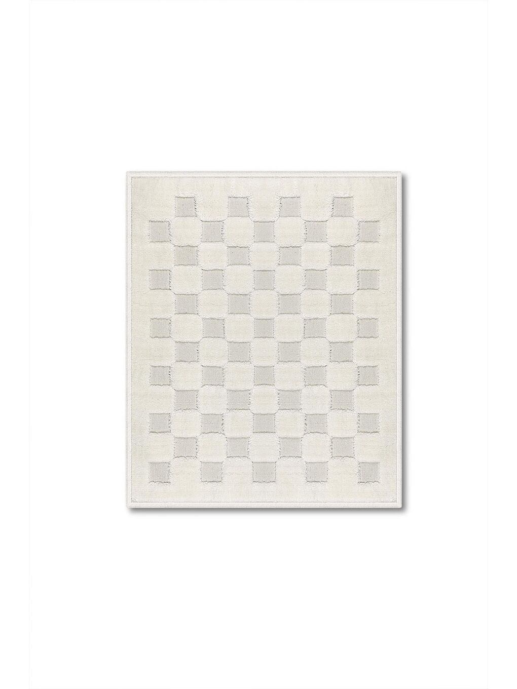 Puantiye Doğal Pamuklu 2'li Banyo Paspas & Halı Seti 60X100+50X60 - Cm Ekru-2