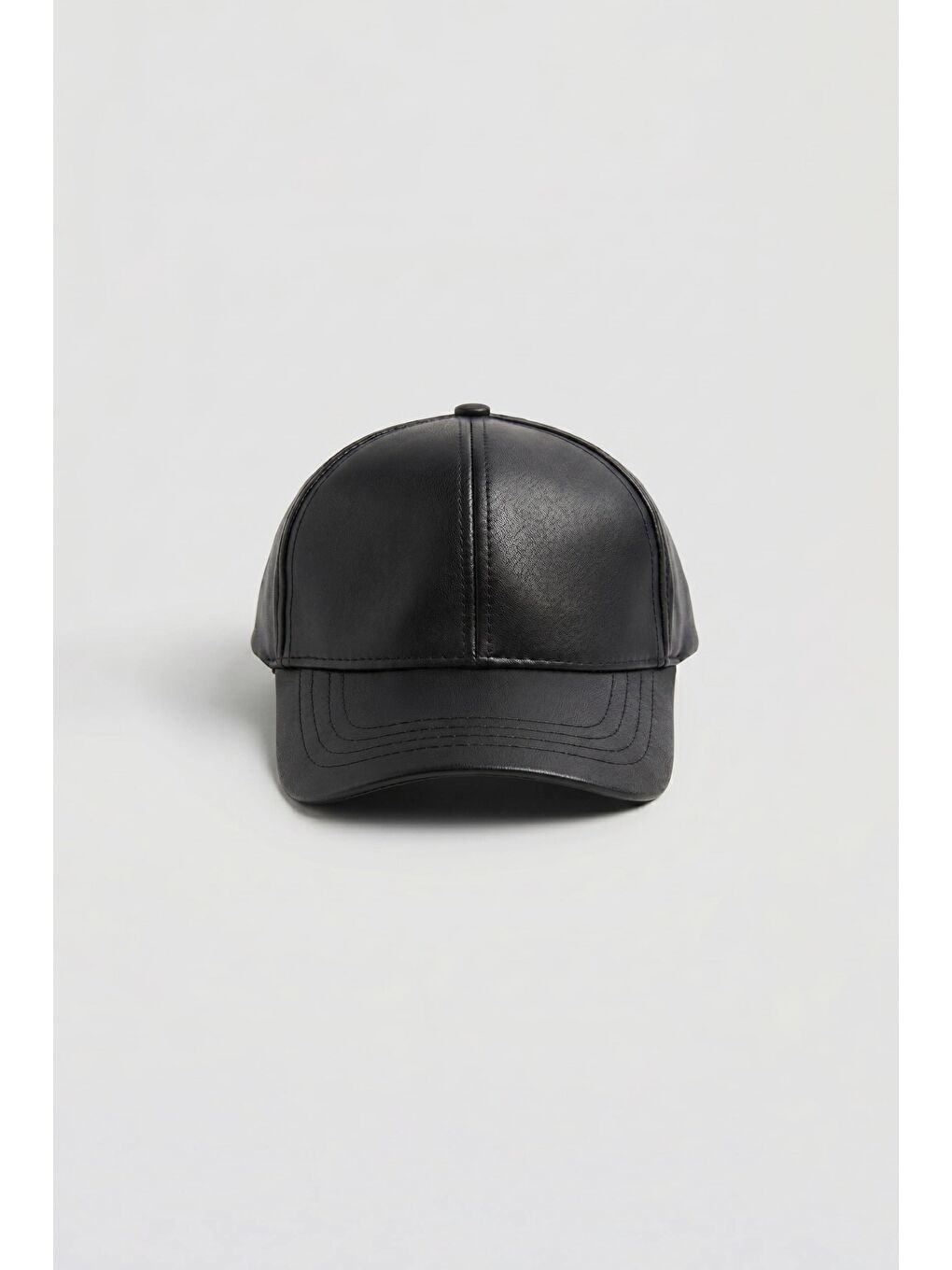Erkek Deri Beyzbol Şapka Siyah