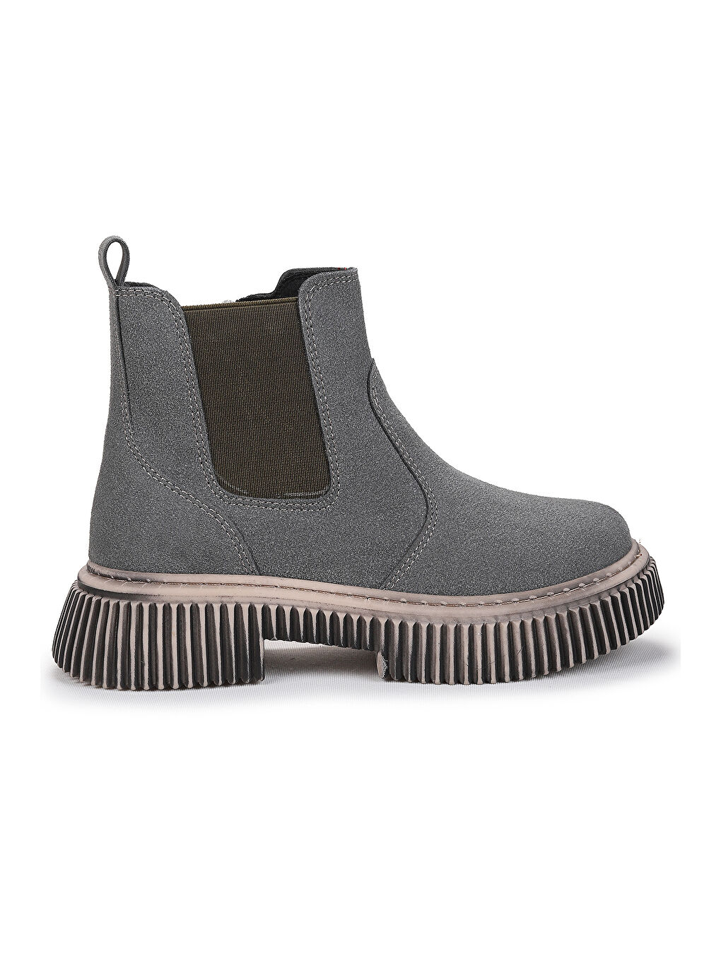 Gri Penka Fermuarlı Erkek Çocuk Günlük Bot Ayakkabı-2