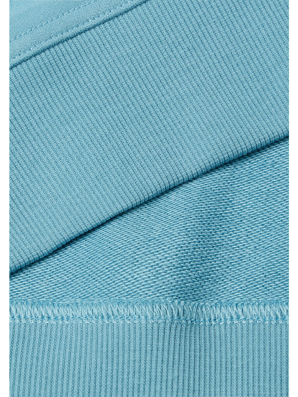 Kadın Mavi Pamuk Karışımlı Çiçek Desenli Sweatsihrt-4