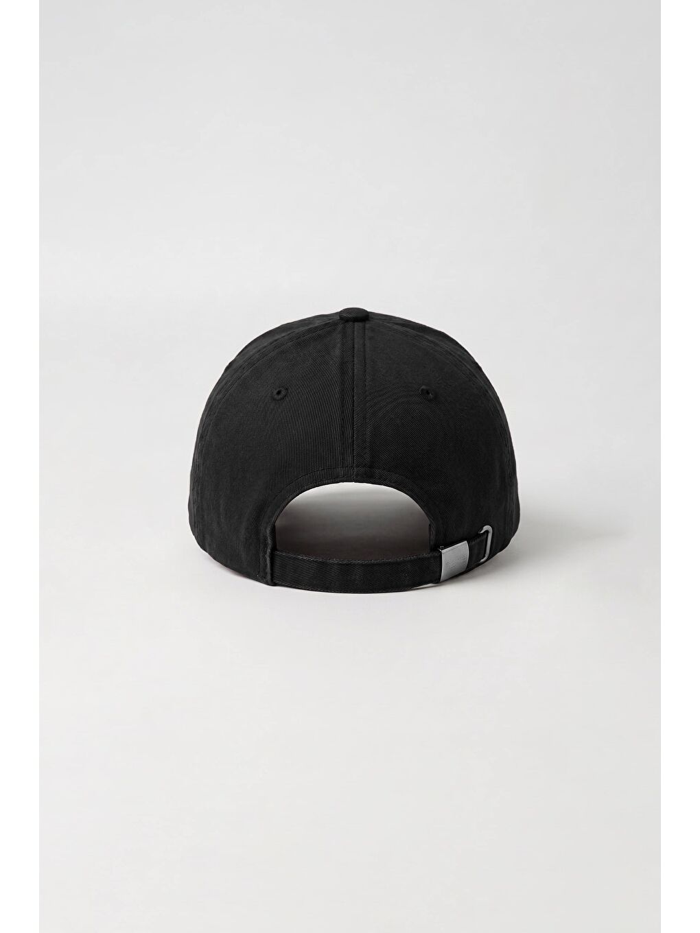 Erkek Distressed Nakışlı Yıkamalı Beyzbol Şapka Siyah-2