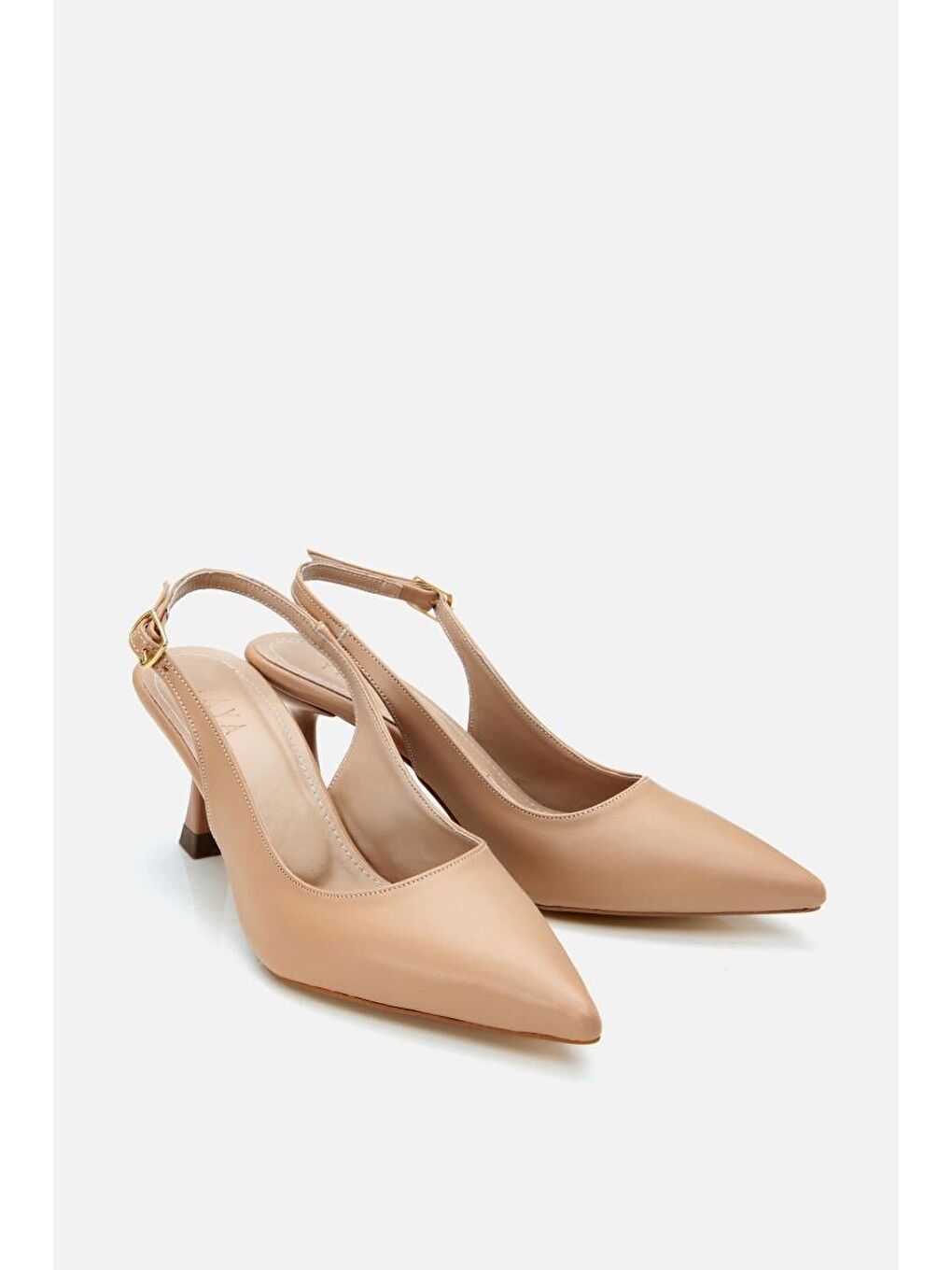 Pembe Kadın Pudra Ayarlanabilir Tokalı Stiletto-4