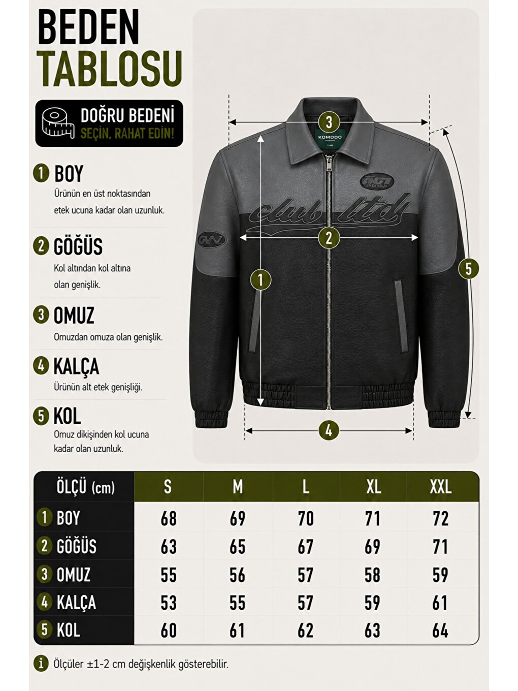 Gri Baskılı Çift Renk Oversize Suni Deri Mont Kmd 882_50531-7