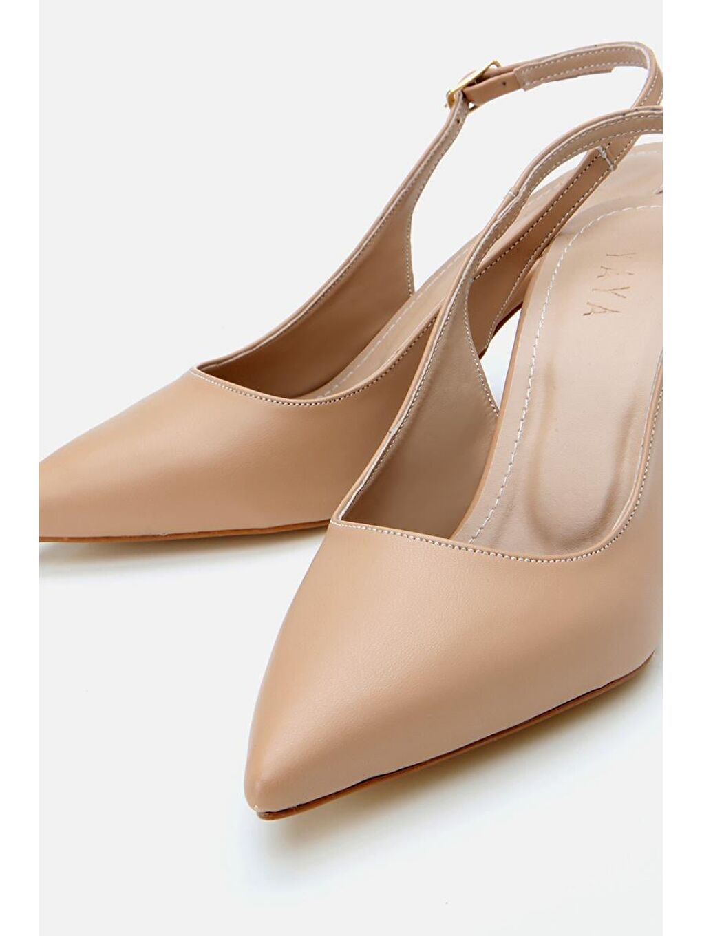 Pembe Kadın Pudra Ayarlanabilir Tokalı Stiletto-5