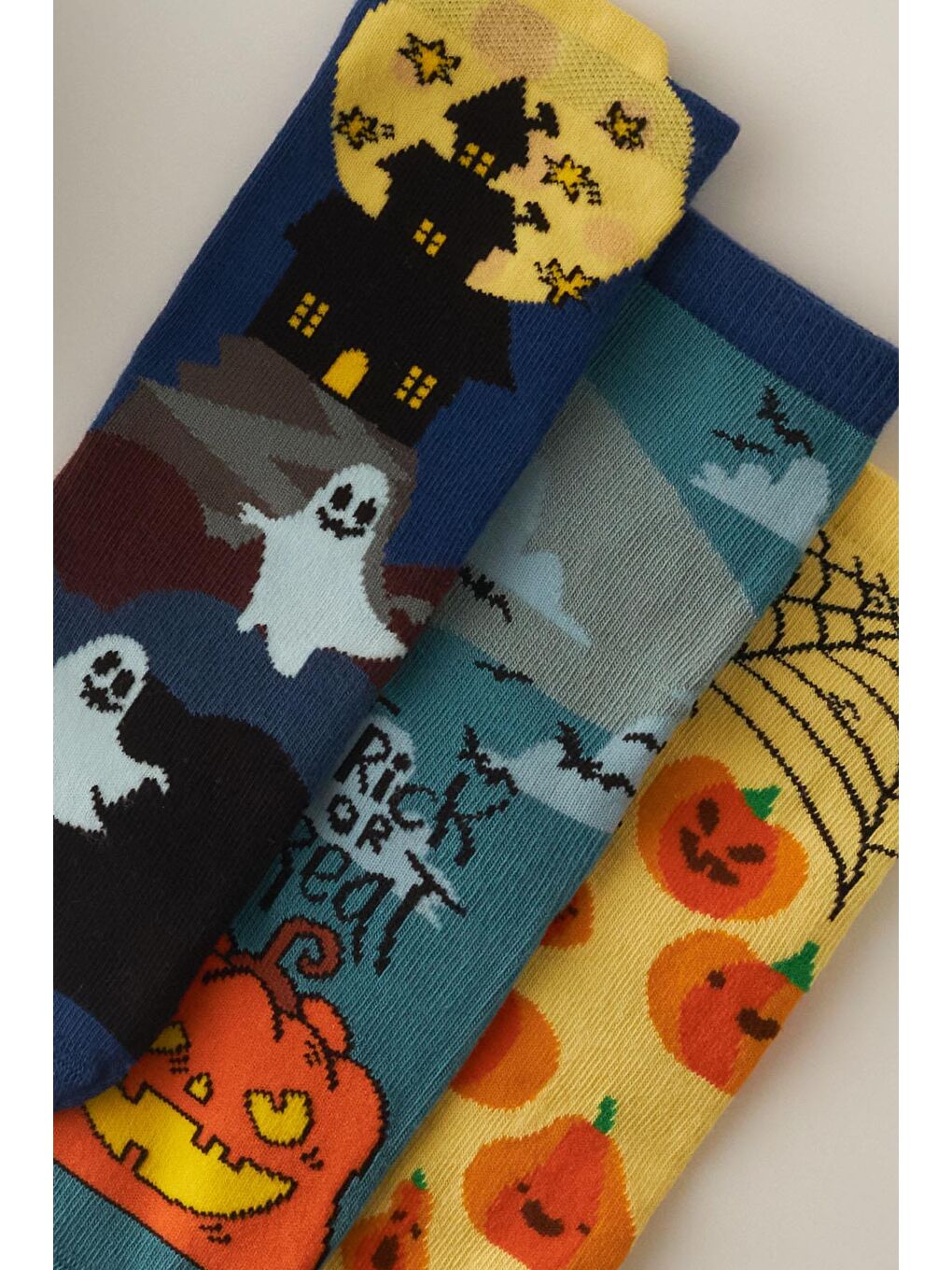 Lacivert Kadın Desenli 3'Lü Kutulu Soket Çorap-1