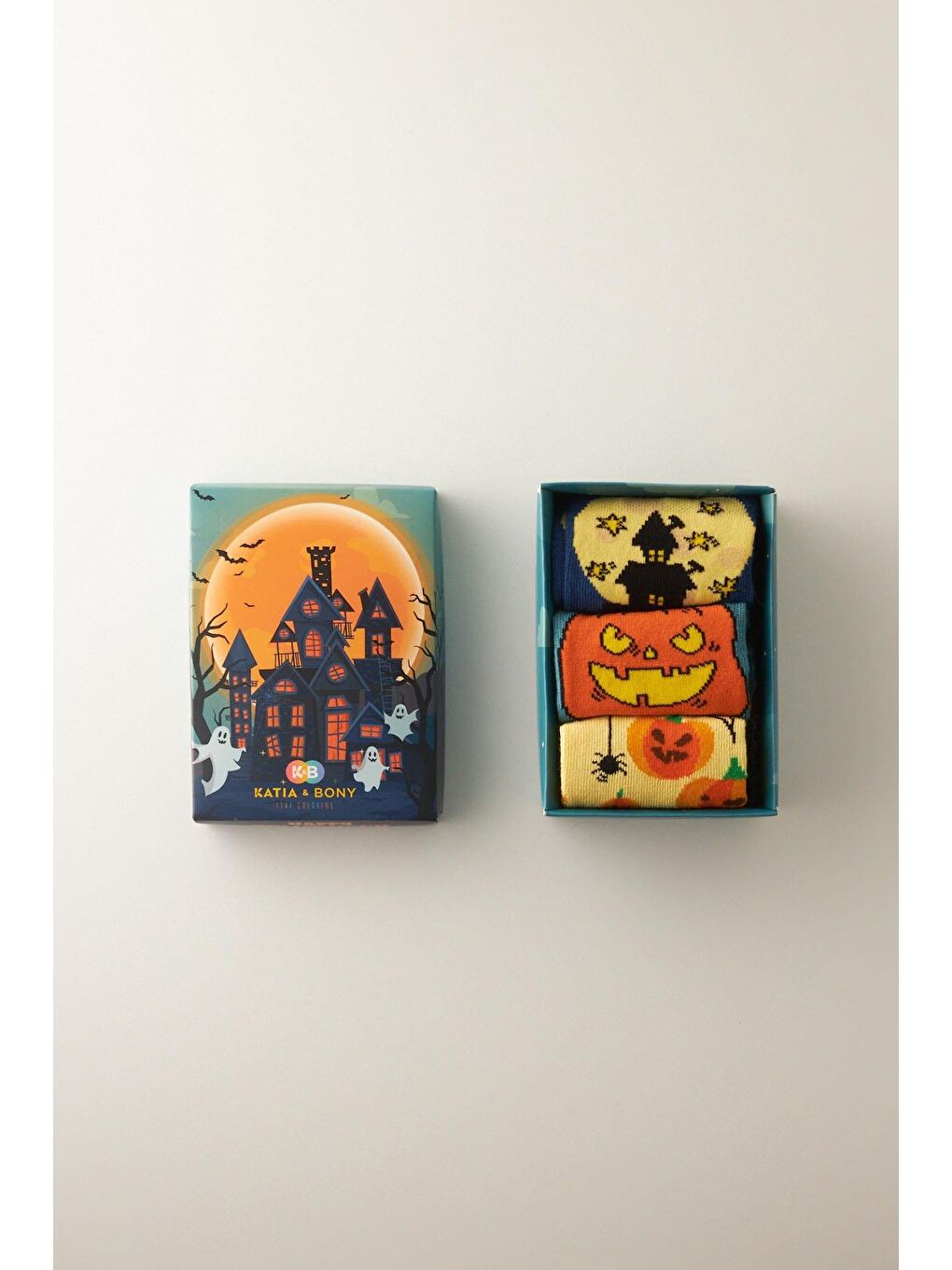 Lacivert Kadın Desenli 3'Lü Kutulu Soket Çorap-2