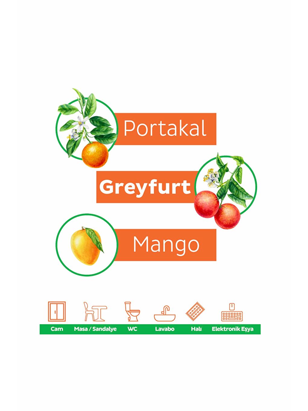 Yüzey Temizlik Havlusu Turuncu Meyveler 12x100 (1200 Yaprak)-3