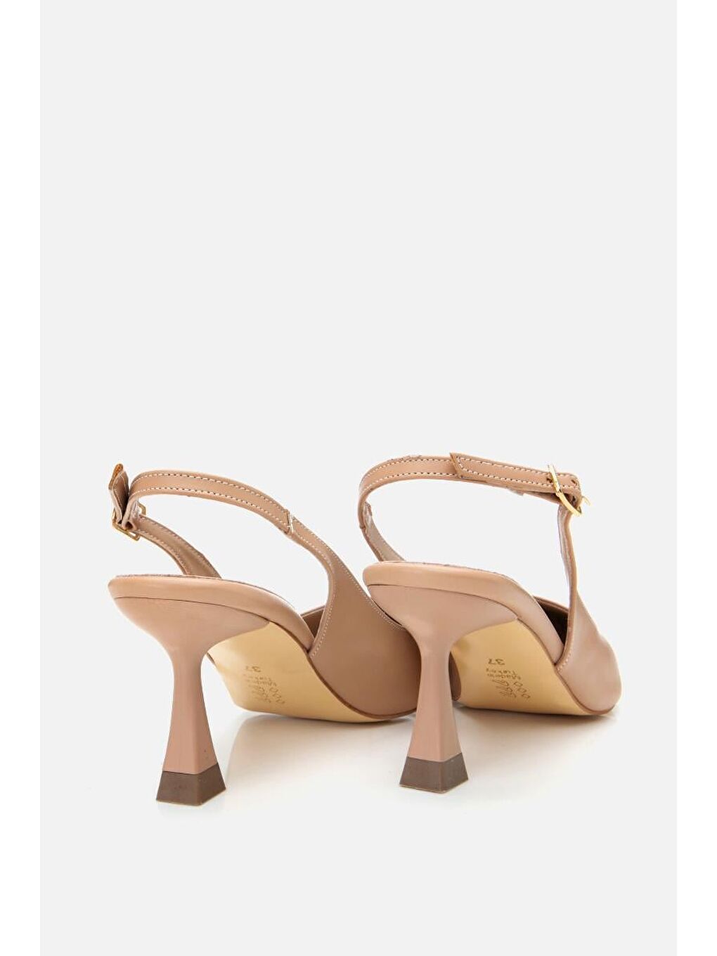 Pembe Kadın Pudra Ayarlanabilir Tokalı Stiletto-8