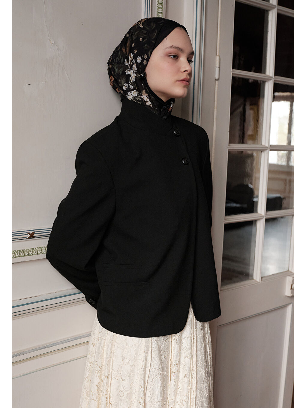 Kahverengi AVRIL DESENLİ PAMUK VİSKON ŞAL AĞAÇ KABUĞU-1