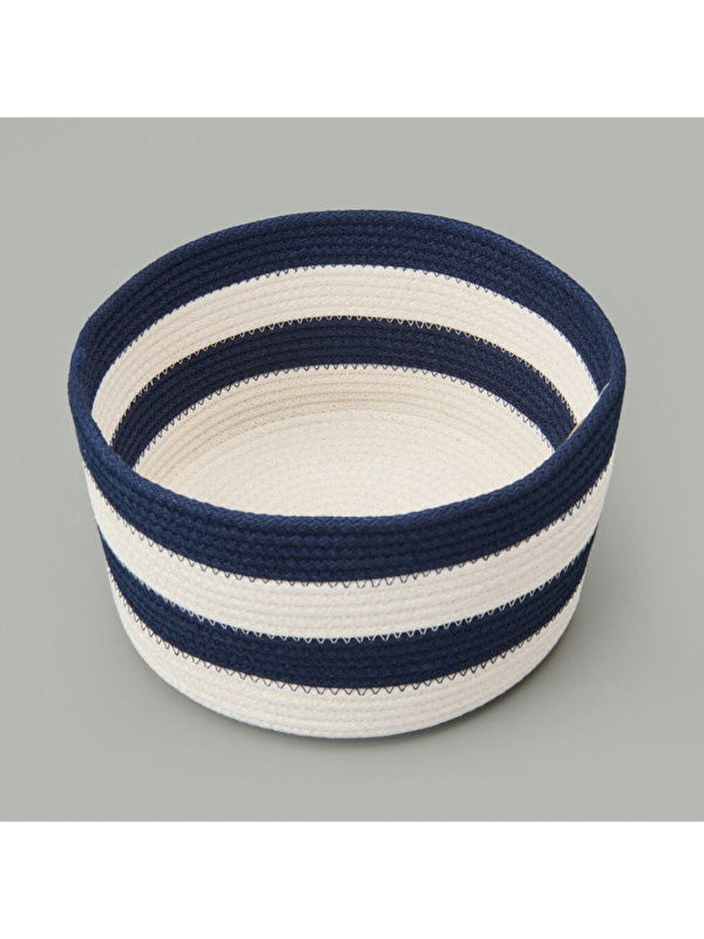 Siyah Nautical Fun Büyük Dekoratif Sepet - Lacivert / Beyaz - 22x12 cm-3