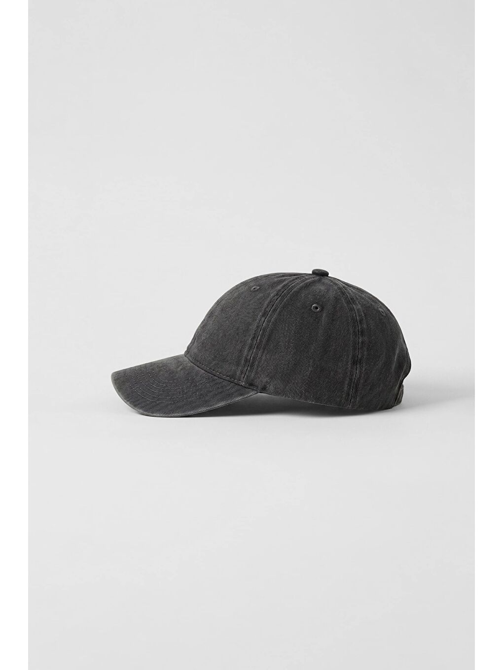 Unisex Basic Yıkamalı Beyzbol Şapka Siyah-1
