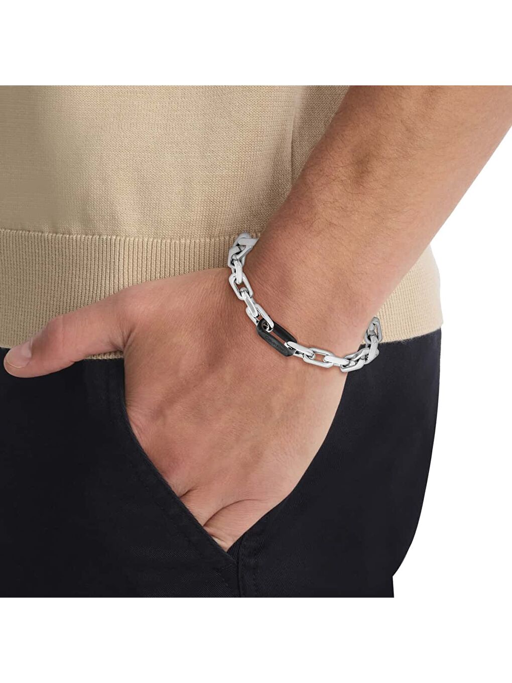 Gri CKJ35100068 Erkek Bileklik-2