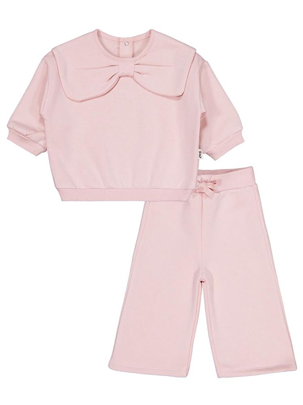 Pembe Baby Geniş Yaka 6-18 Ay Takım - Pudra 18-24 Ay-1