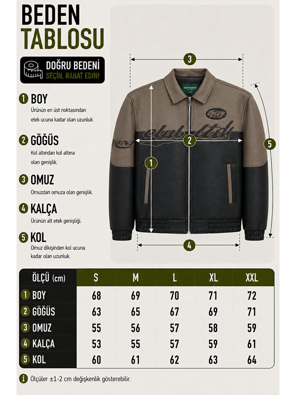 Kahverengi Baskılı Çift Renk Oversize Suni Deri Mont Kmd 882_50531-7