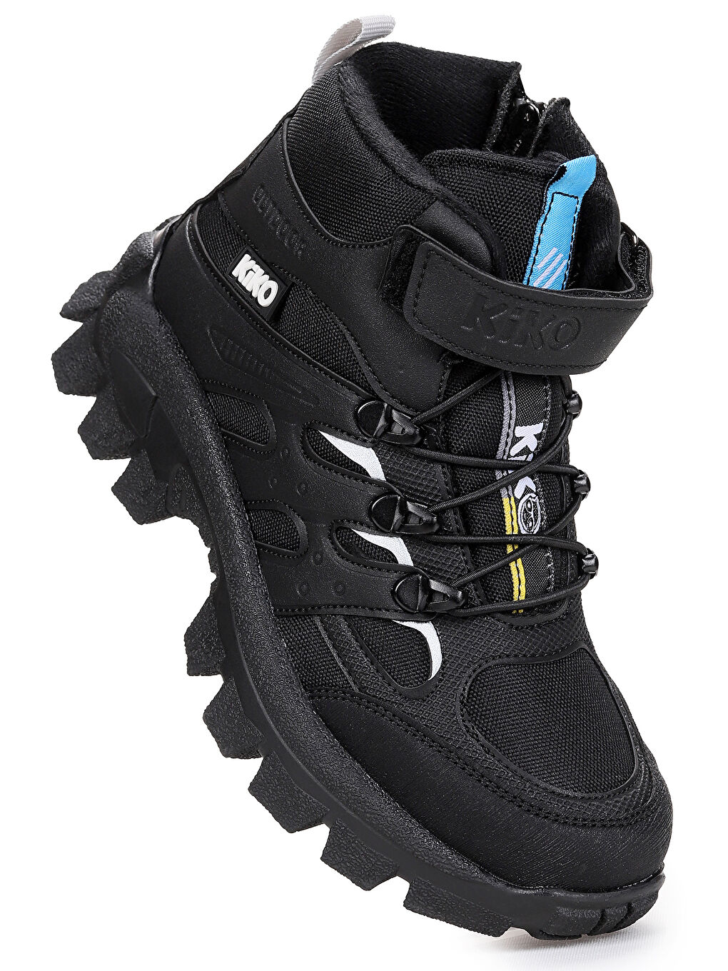 Siyah Sumy Termo Taban Cırtlı Erkek Çocuk Spor Bot Ayakkabı