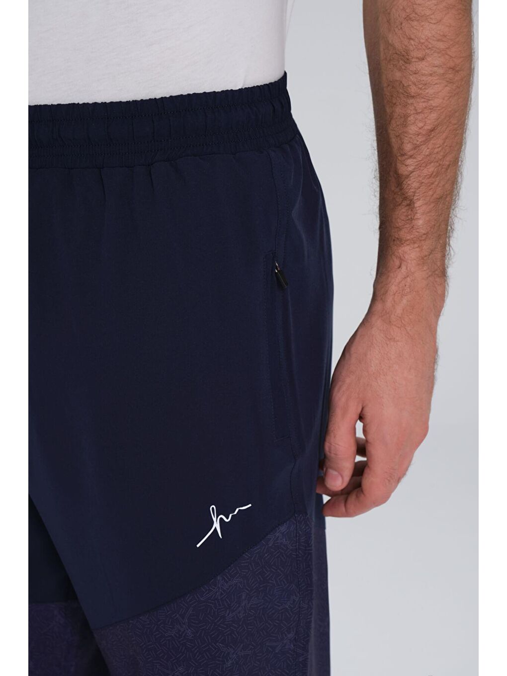 Desenli Lacivert Erkek Uzun Erkek Havuz Ve Deniz Şortu 241-3