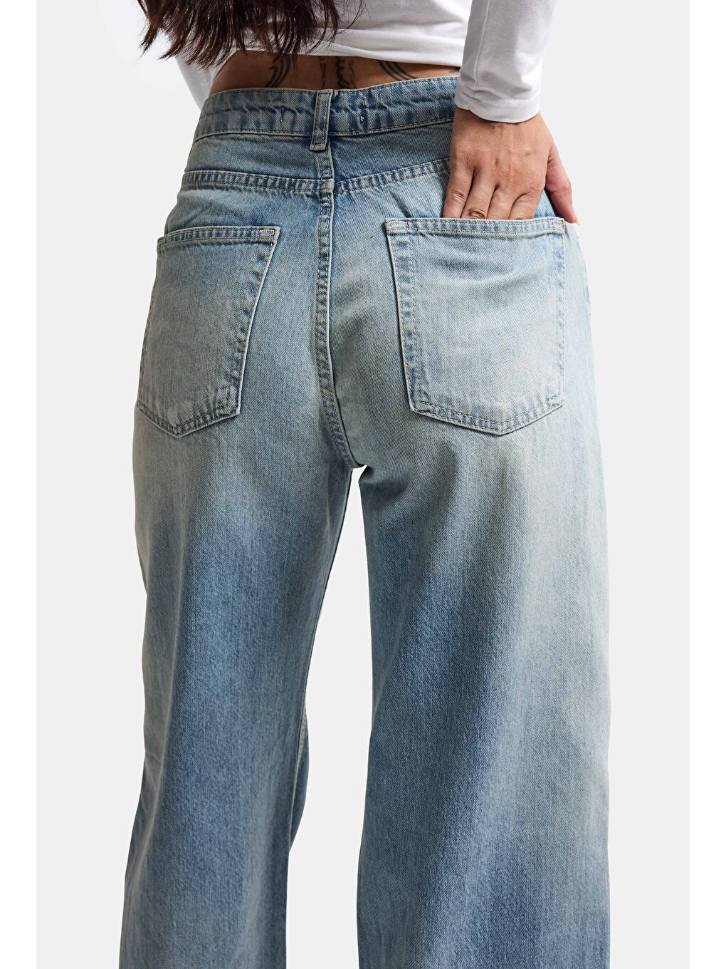 Mavi Kadın Jean Renk 4s6-32 Straight Fit Yüksek Bel Denim Jean-3