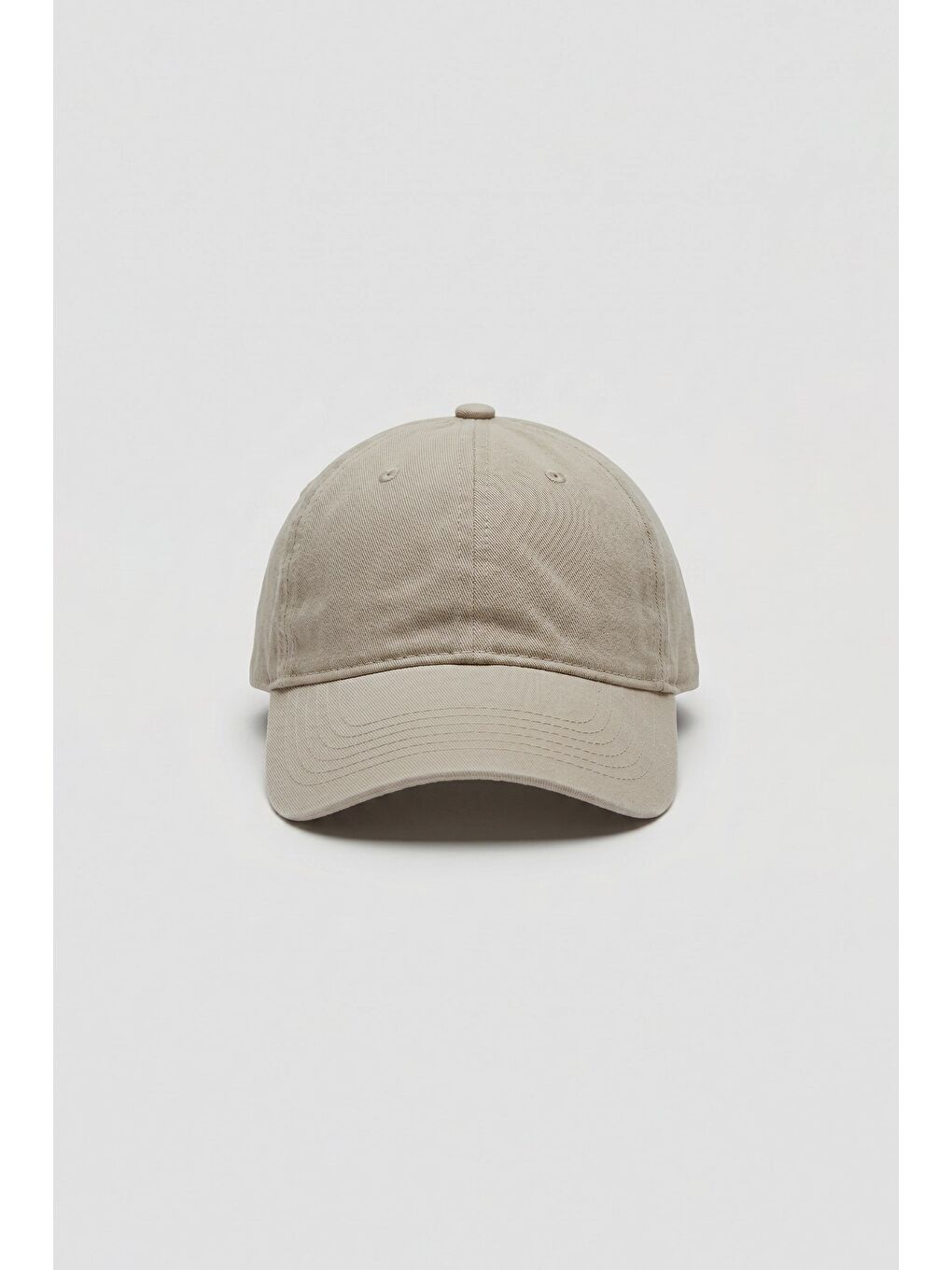 Unisex Basic Yıkamalı Beyzbol Şapka Açık Bej