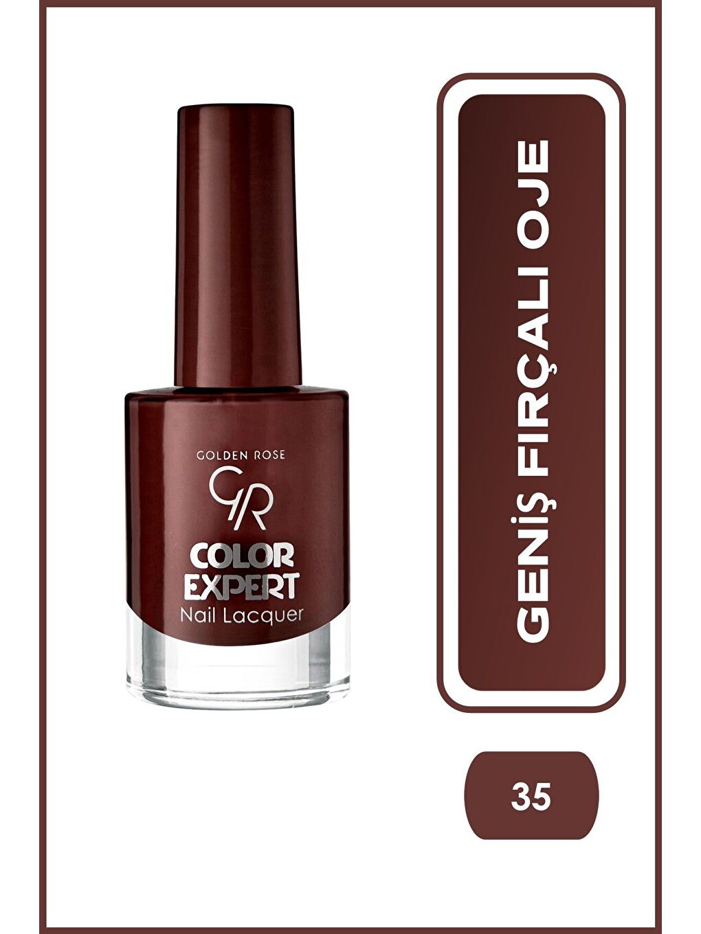 Color Expert Nail Lacquer No: 35 Velvet Bordeux - Geniş Fırçalı Oje