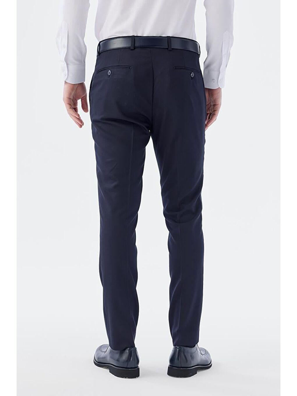 Lacivert Comfort Fit Yan Cep Pantolon-3