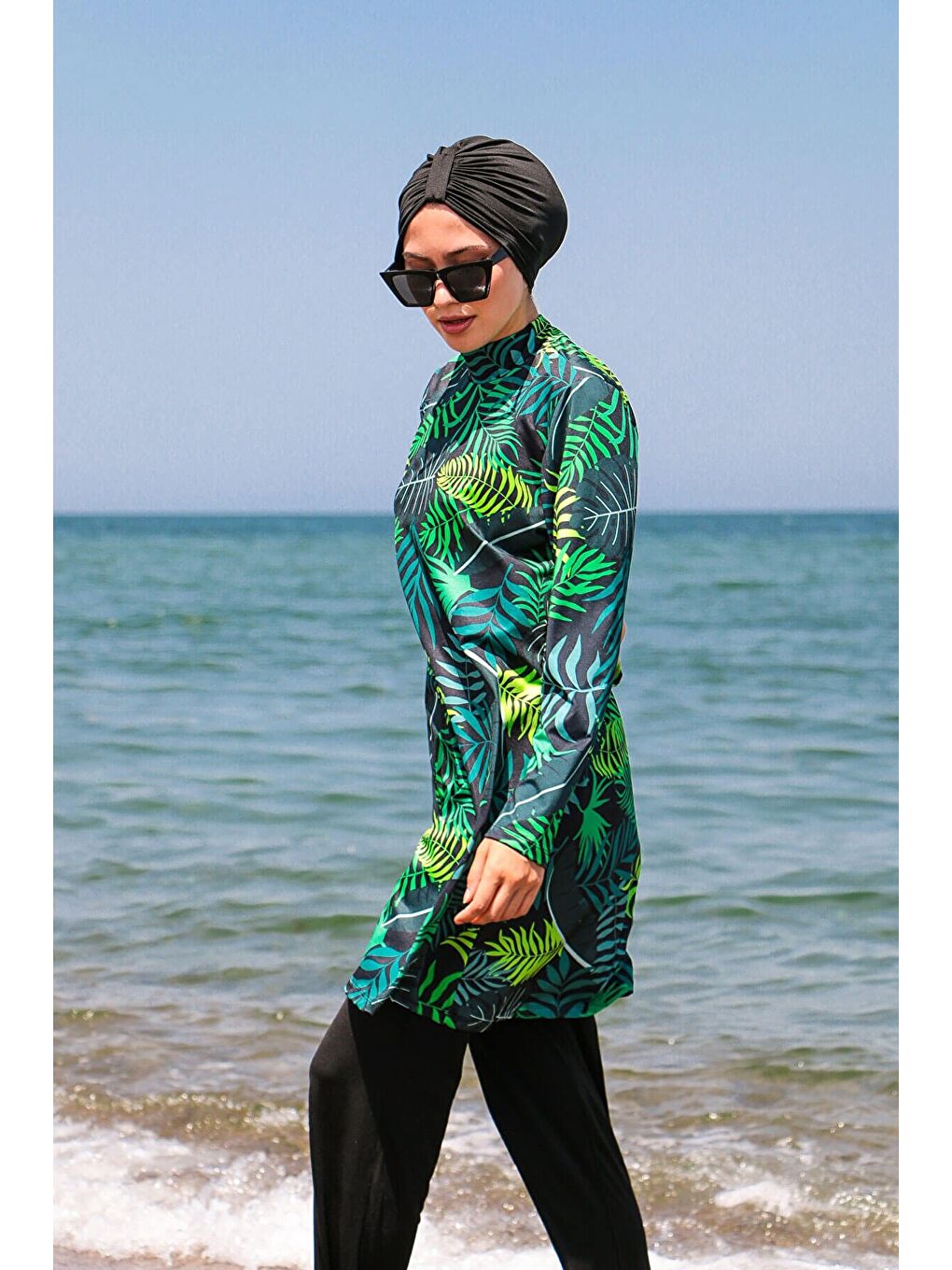 Tam Kapalı Tesettür Mayo Yeşil 1968-2