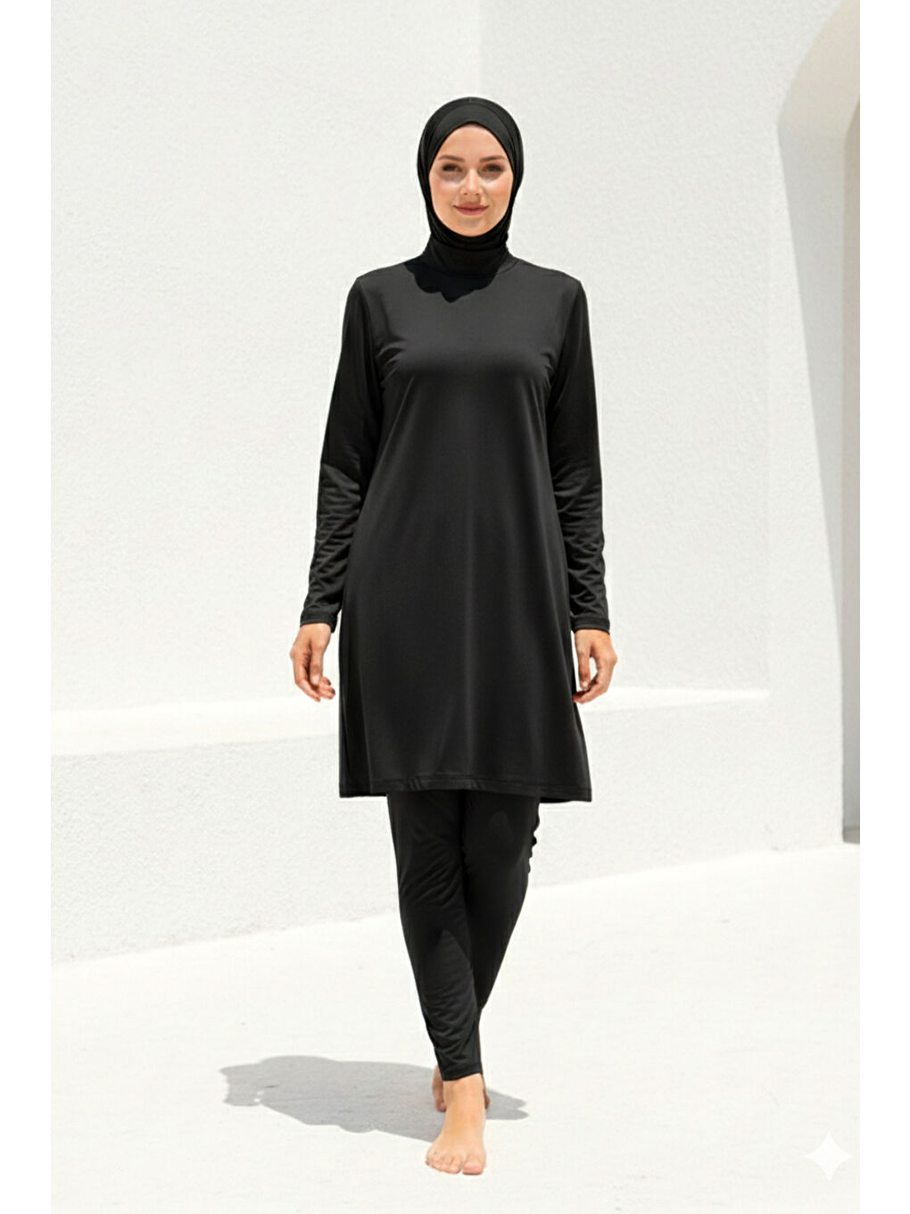 Tam Kapalı Tesettür Mayo Siyah 1969