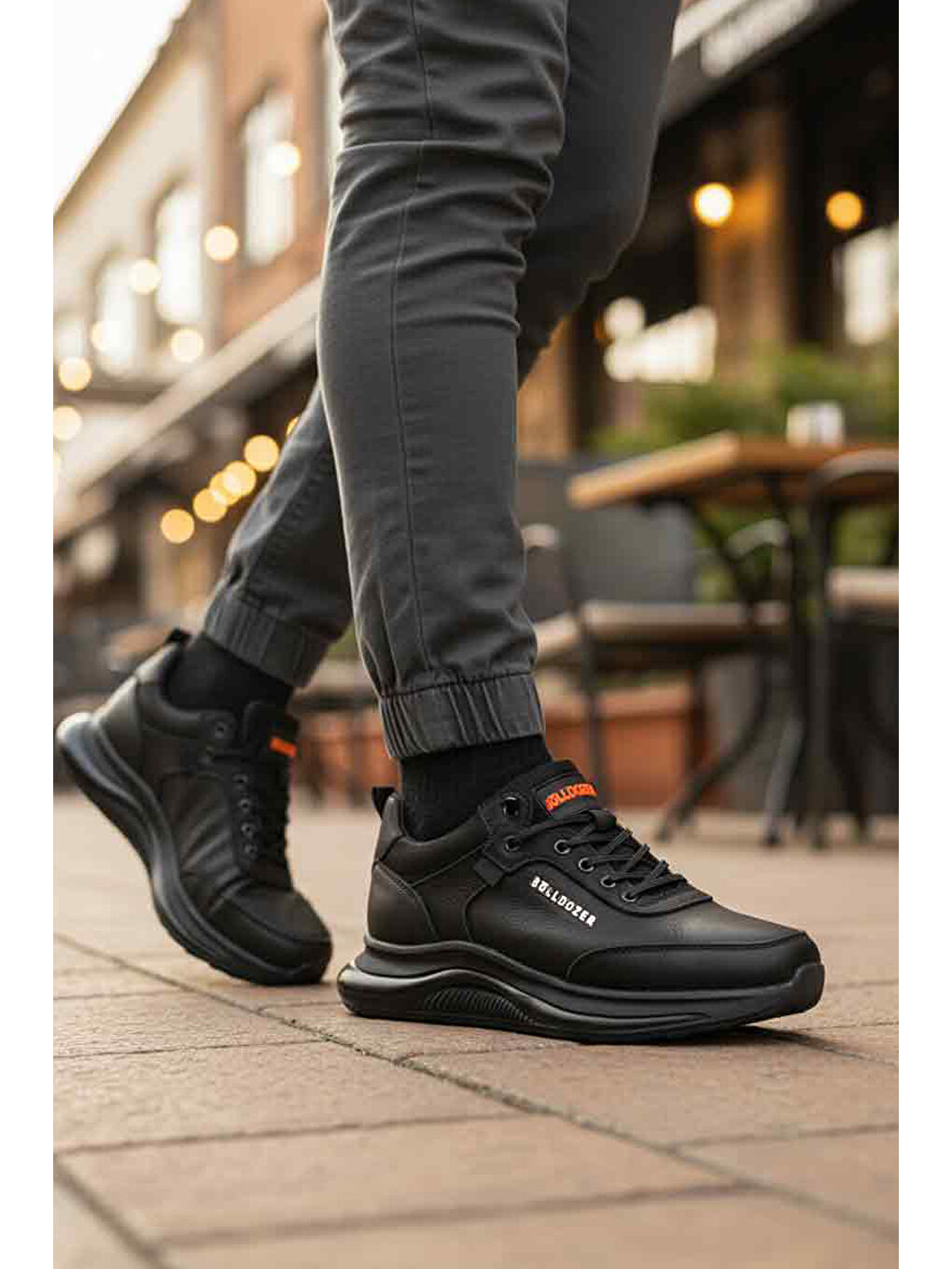 Siyah Nubuk Hakiki Deri Geniş Kalıp Erkek Casual Ayakkabı 260224 M-1