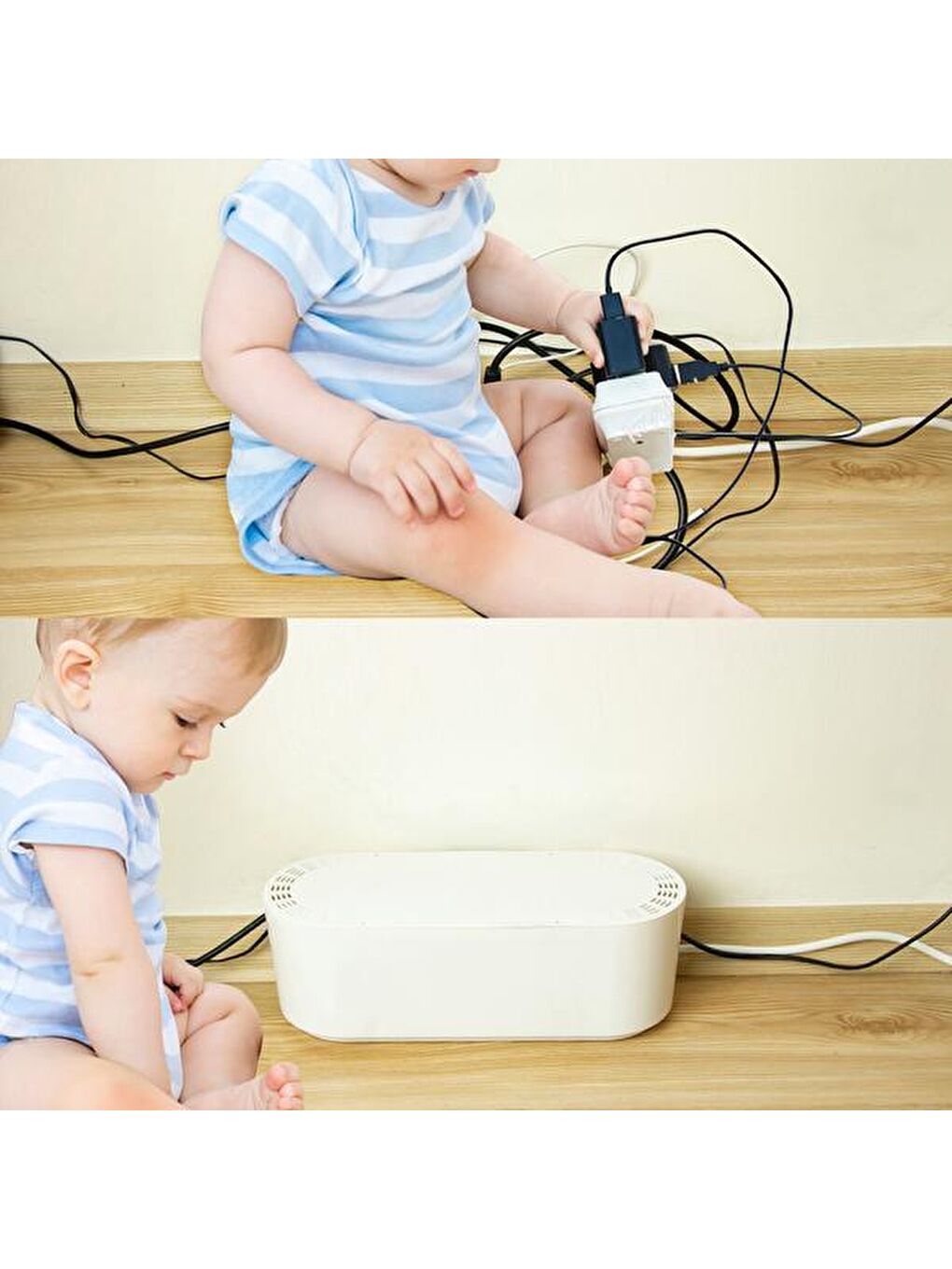 Karışık Kablo Düzenleyici - Beyaz - 32x10x12 cm-2