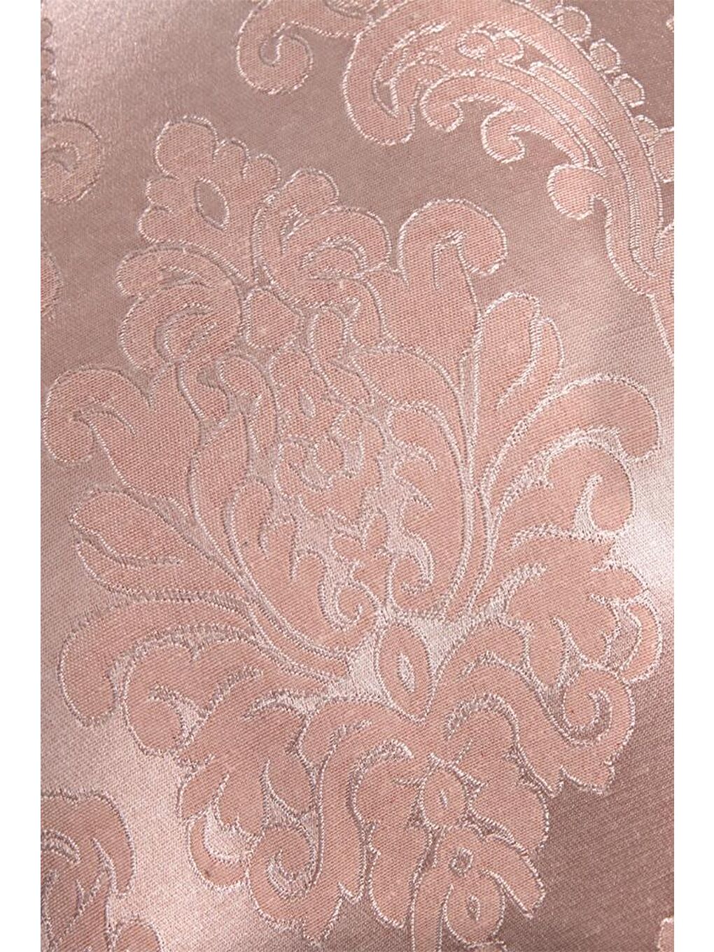 Pembe Toprak Jakarlı Şönil Yatak Örtüsü Pudra-3